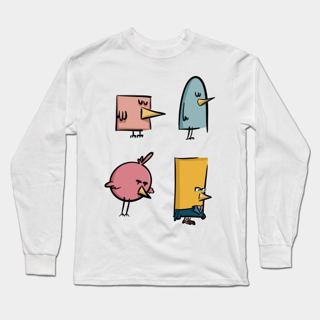 bird Long Sleeve T-Shirt by Tifaw